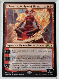 Chandra, Acolyte of Flame - Magic 2020 Core Set - Magic the Gathering MTG Nice! - Image 1
