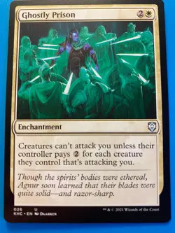 MTG 1x Ghostly Prison # 26 Commander Kaldheim Legacy Magic the Gathering x1 NM - Image 1