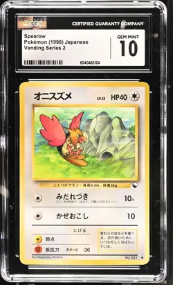 Pokemon CGC 10 Gem Mint Japanese Vending Series 2 Spearow - Image 1