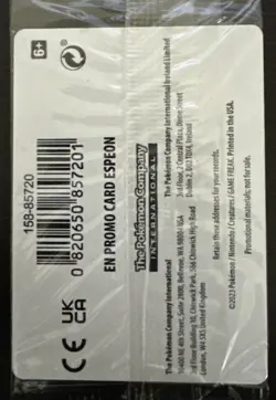 Espeon Obsidian Flames Pokemon Stamped Promo 086/197 ￼Reverse Holo Sealed - Image 2