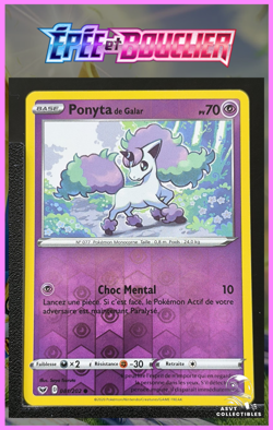 Carte Pokemon Ponyta de Galar 081/202 Reverse EB1 Epee et Bouclier FR - Image 1