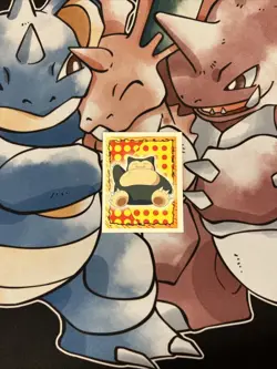 1999 Topps Merlin Pokemon Sticker Snorlax 143 Vintage - Image 1
