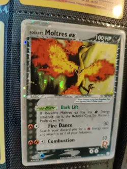 Pokemon TCG Rocket's Moltres ex 100/109 EX Team Rocket Returns Set Ultra Rare HP - Image 4