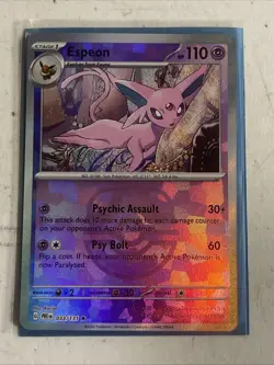 Espeon (Master Ball Pattern) 033/131 Rare Holo NM Pokemon SV: Prismatic Evolutio - Image 1