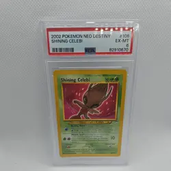 Pokemon Shining Celebi Neo Destiny Secret Rare Holo #106 PSA 6 - Image 1