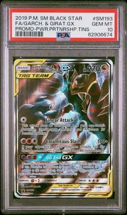 GARCHOMP & GIRATINA GX - TAG TEAM ENGLISH SM193 BLACK STAR PROMO POKEMON PSA 10 - Image 1