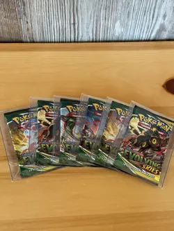 Pokemon Evolving Skies Sealed Booster Pack Lot Of 6 - Image 1