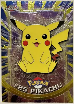 PIKACHU #25, Series 1 - 2000, Topps TV Chrome Pokemon Card - Image 1