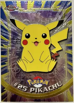 PIKACHU #25, Series 1 - 2000, Topps TV Chrome Pokemon Card - Image 2