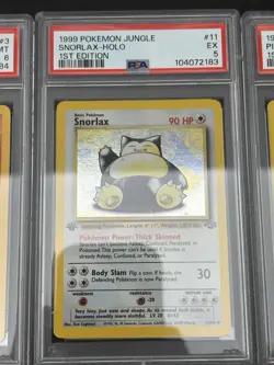 Lot Of 4 PSA Graded Jungle Pokemon Cards Flareon Vaporeon Holo Snorlax 1st Ed - Image 3