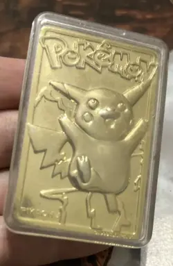 Pokemon 23k Gold Plated Pikachu Card 1999 Nintendo Burger King - Image 1
