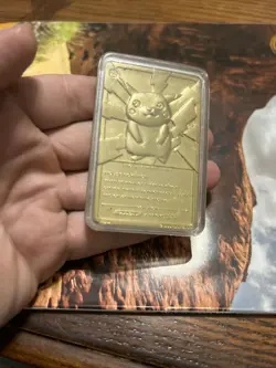 Pokemon 23k Gold Plated Pikachu Card 1999 Nintendo Burger King - Image 3