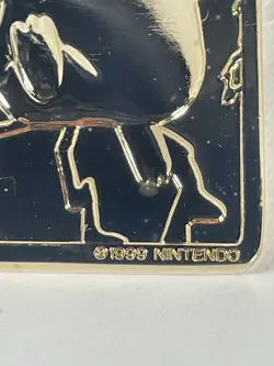 Pokemon Pikachu Gold Plated Card 23K Burger King 1999 Limited Edition Pokemon - Image 2