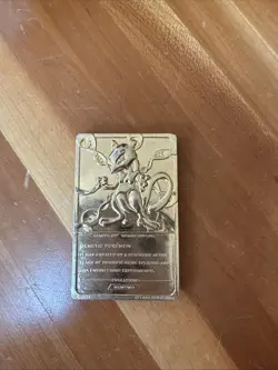 Pokemon 23K Gold Plated Mewtwo Trading Card 1999 Burger King Limited Edition - Image 2