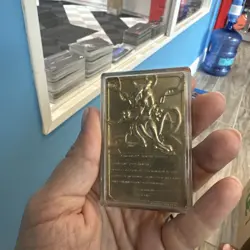 Vintage 1999 Burger King Pokemon 23k Gold Plated Mewtwo Collectible Card READ - Image 2