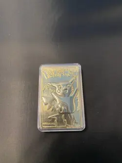 PIKACHU Pokemon 23K Gold Plated Trading Card 1999 Burger King Limited Edition - Image 1