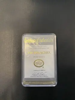 PIKACHU Pokemon 23K Gold Plated Trading Card 1999 Burger King Limited Edition - Image 2