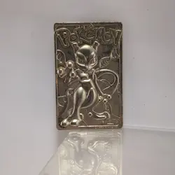 Pokemon 23K Gold Plated Mewtwo Trading Card 1999 Burger King Limited Edition - Image 1