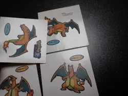 Pokemon Card Daiichi Bread Promo Sticker Charizard x4 SET #4994 - Image 5