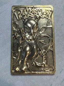 Mewtwo - Pokemon 23k Gold Plated Trading Card Burger King Promo 1999 Nintendo - Image 1