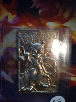 Pokemon 23K Gold Plated Mewtwo Trading Card 1999 Burger King Limited Edition - Image 1