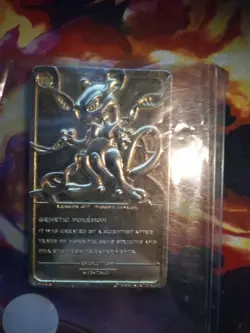 Pokemon 23K Gold Plated Mewtwo Trading Card 1999 Burger King Limited Edition - Image 2