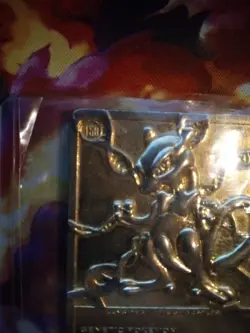 Pokemon 23K Gold Plated Mewtwo Trading Card 1999 Burger King Limited Edition - Image 3