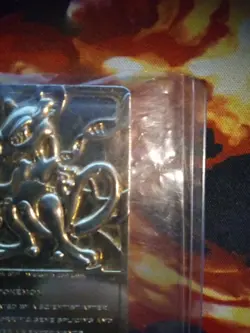 Pokemon 23K Gold Plated Mewtwo Trading Card 1999 Burger King Limited Edition - Image 4