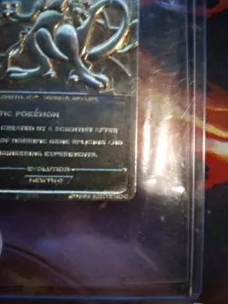 Pokemon 23K Gold Plated Mewtwo Trading Card 1999 Burger King Limited Edition - Image 5