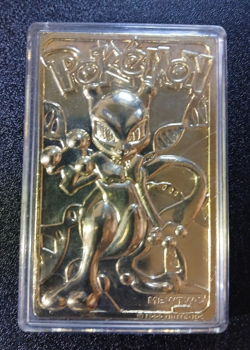 1999 Mewtwo Pokemon 24K Gold Plated Card Limited Edition Burger King Free Ship - Image 1