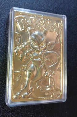 1999 Mewtwo Pokemon 24K Gold Plated Card Limited Edition Burger King Free Ship - Image 3