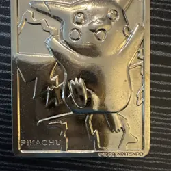 1999 Pokemon Burger King Pikachu 24K Gold Plated Limited Edition Card - Image 2