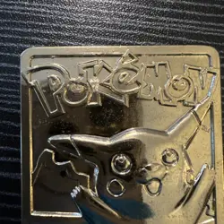 1999 Pokemon Burger King Pikachu 24K Gold Plated Limited Edition Card - Image 3