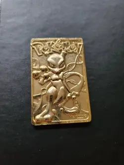 1999 Burger King Limited Edition Pokemon Trading Card 23K Gold Plated Mewtwo - Image 1