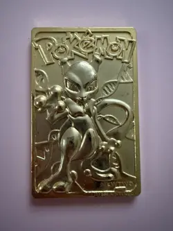 Pokemon 23K Gold Plated Mewtwo Trading Card 1999 Burger King Limited Edition - Image 2