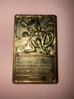 Pokemon 23K Gold Plated Mewtwo Trading Card 1999 Burger King Limited Edition - Image 3