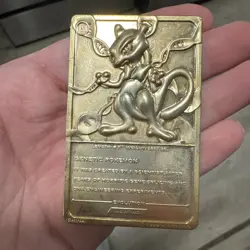 1999 Pokemon Mewtwo 23K Gold-Plated Burger King Promo Trading Card Loose - Image 2