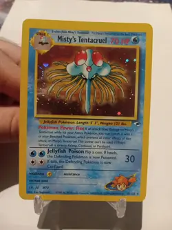 Pokemon TCG Misty's Tentacruel Gym Heroes Holo Rare Card 10/132 Light Play Unlim - Image 1