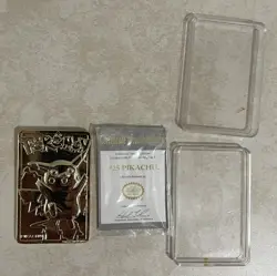 Pikachu Pokemon Card 23k Gold Plated Limited Edition Burger King 1999 Nintendo - Image 1