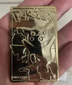 Pikachu Pokemon Card 23k Gold Plated Limited Edition Burger King 1999 Nintendo - Image 4