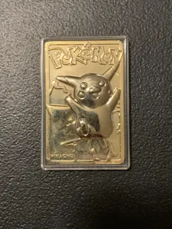 1999 Pokemon Burger King 23K Gold Plated Pokemon Card - Pikachu - Image 1