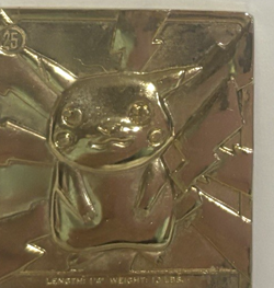 1999 Pokemon Burger King Pikachu 24K Gold Plated Limited Edition Card - Image 2