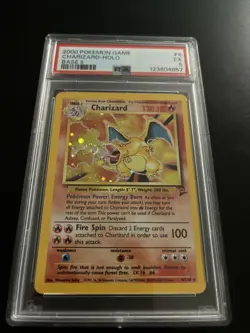 Charizard Holo Base Set 2 PSA 5 2000 WOTC Pokemon Card #4 - Image 1