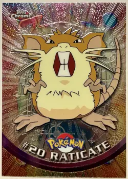 RATICATE #20, Series 1 - 2000, Topps TV Chrome Pokemon Card - Image 1