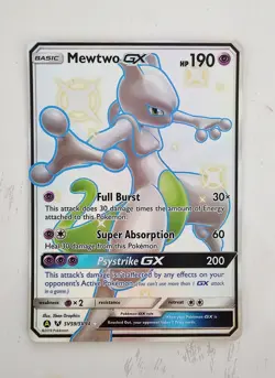 Mewtwo GX SV59/SV94 Hidden Fates Shiny Vault Holo Card Near Mint Condition - Image 1