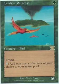 Birds of Paradise 6th Edition Magic mtg Moderate Play, English x1 - Image 1