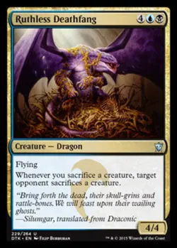 1 x Ruthless Deathfang - Foil - Dragons of Tarkir - Moderate Play - MTG - Image 1