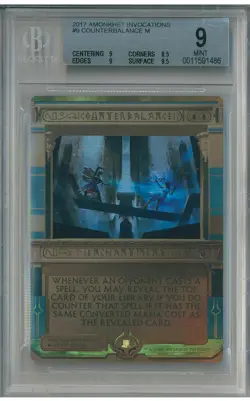 MTG COUNTERBALANCE Amonkhet Invocations Masterpiece BGS 9 (9,85,9,9.5) FOIL - Image 1