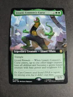 Lizard, Connors's Curse (Extended Art) Rare MTG Spider-Man - Image 1