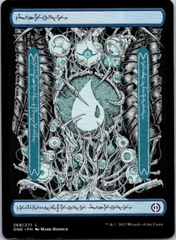 Magic the Gathering HP Island #268 Full Art Phyrexian Phyrexia: All Will Be One - Image 1